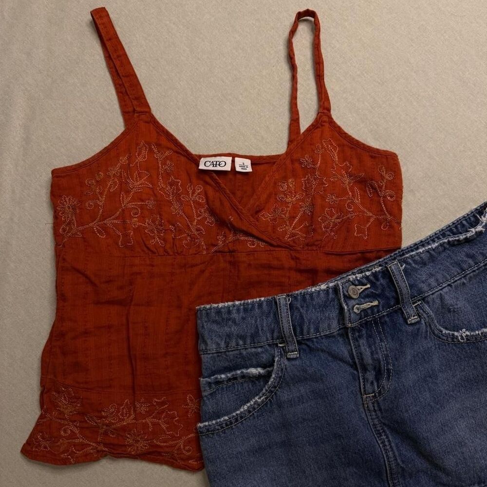 Cato Women's Orange and Blue Vest